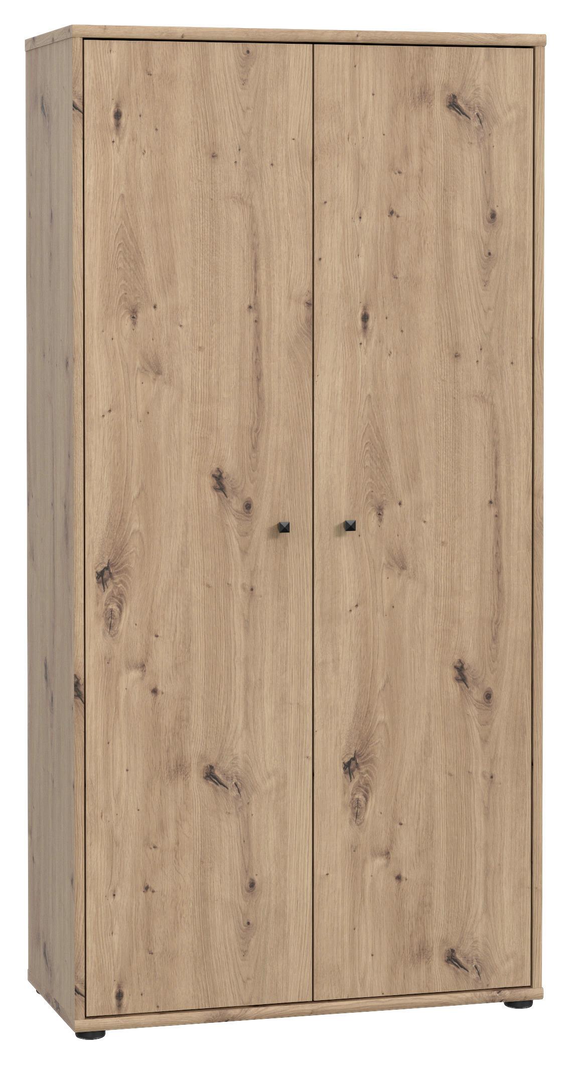 Omara S Klasičnimi Vrati Tempra 2, Barva Hrasta - hrast artisan, Design, leseni material (73,7/149,5/34,8cm)