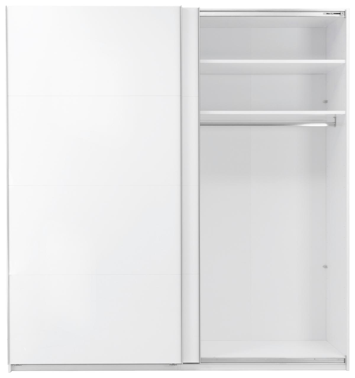 Omara Z Drsnimi Vrati Viva, Bela - bela/barve aluminija, Moderno, kovina/leseni material (200/210/62cm) - P & B