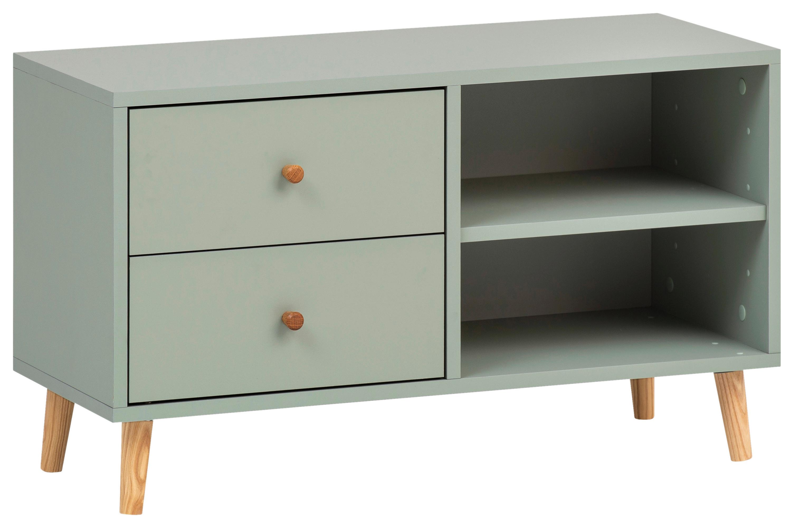 Garderobna Klop Bjarne, Pastelno Zelena - pastelno zelena/zelena, Design, leseni material/les (78,9/46,5/33cm) - MID.YOU