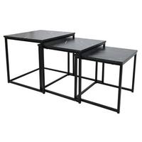 Set Stolića 3/1 Carmen - crna, Trend, drvni materijal/metal (40-42/35-39/36cm) - Modern Living