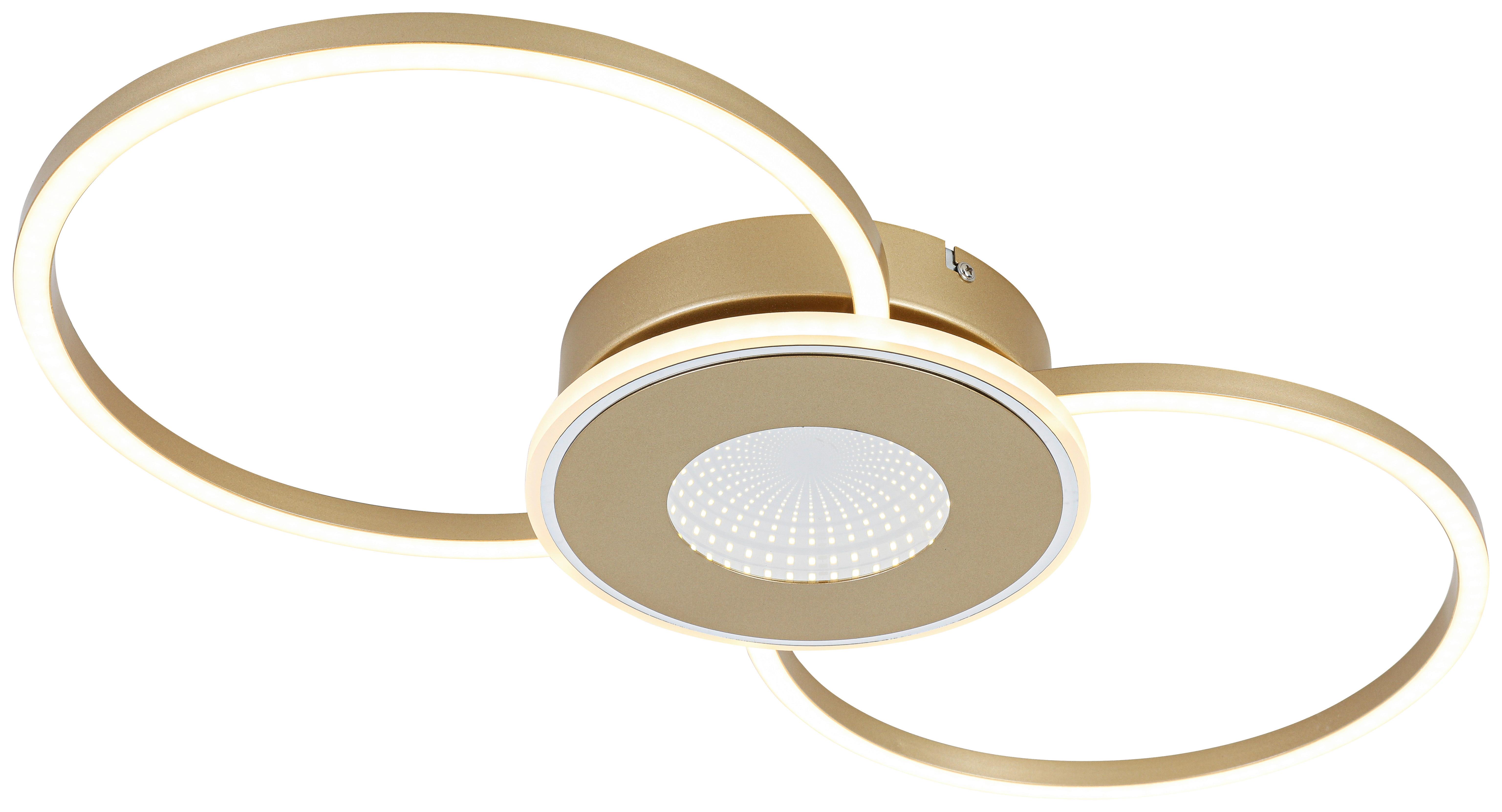 LED-DECKENLEUCHTE ALEXANDER - Chromfarben/Cappuccino, MODERN, Kunststoff/Metall (57,5/28,5/6cm) - Mömax
