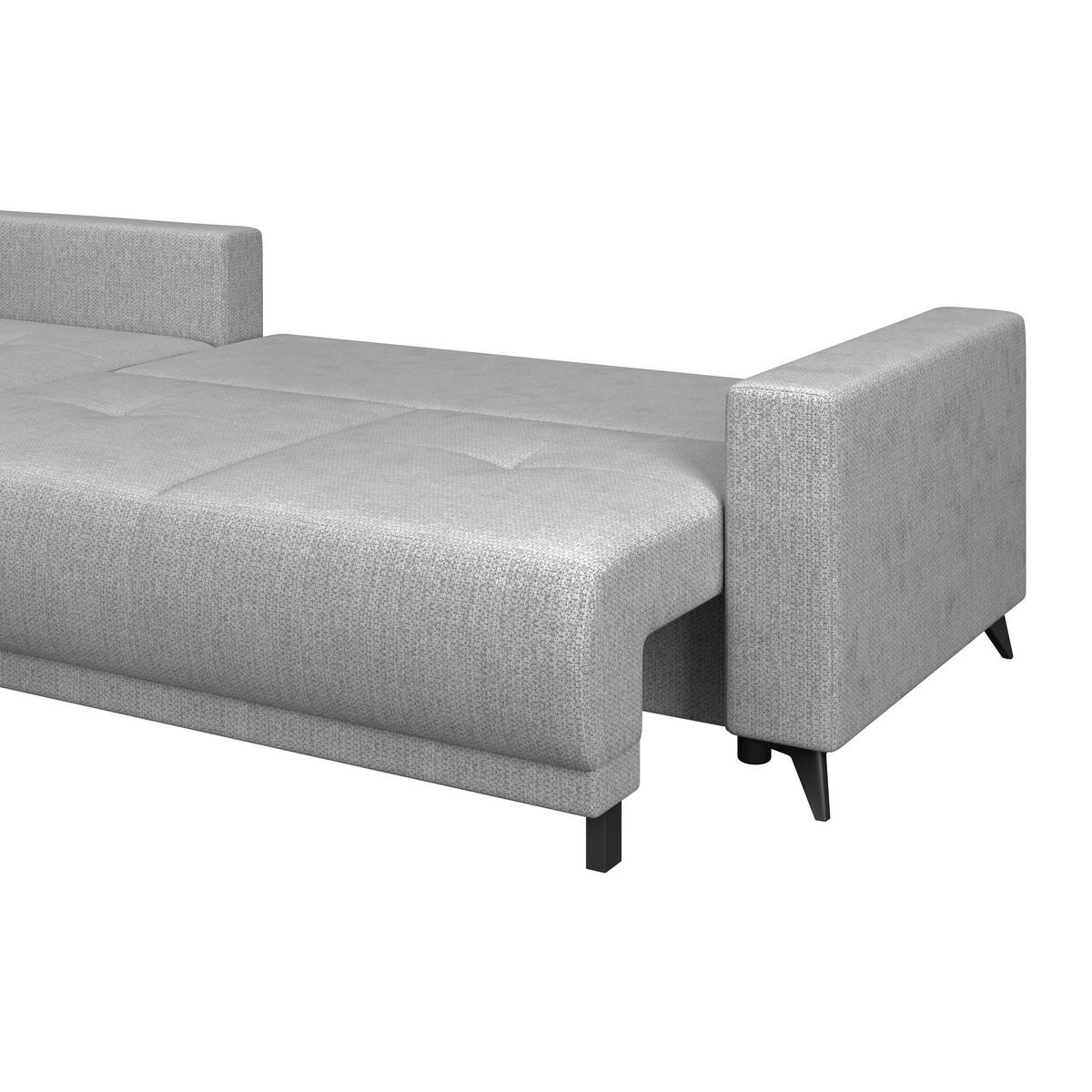 Kutna Garnitura Texas - tamno siva/crna, Konvencionalno, drvo (203/259cm)