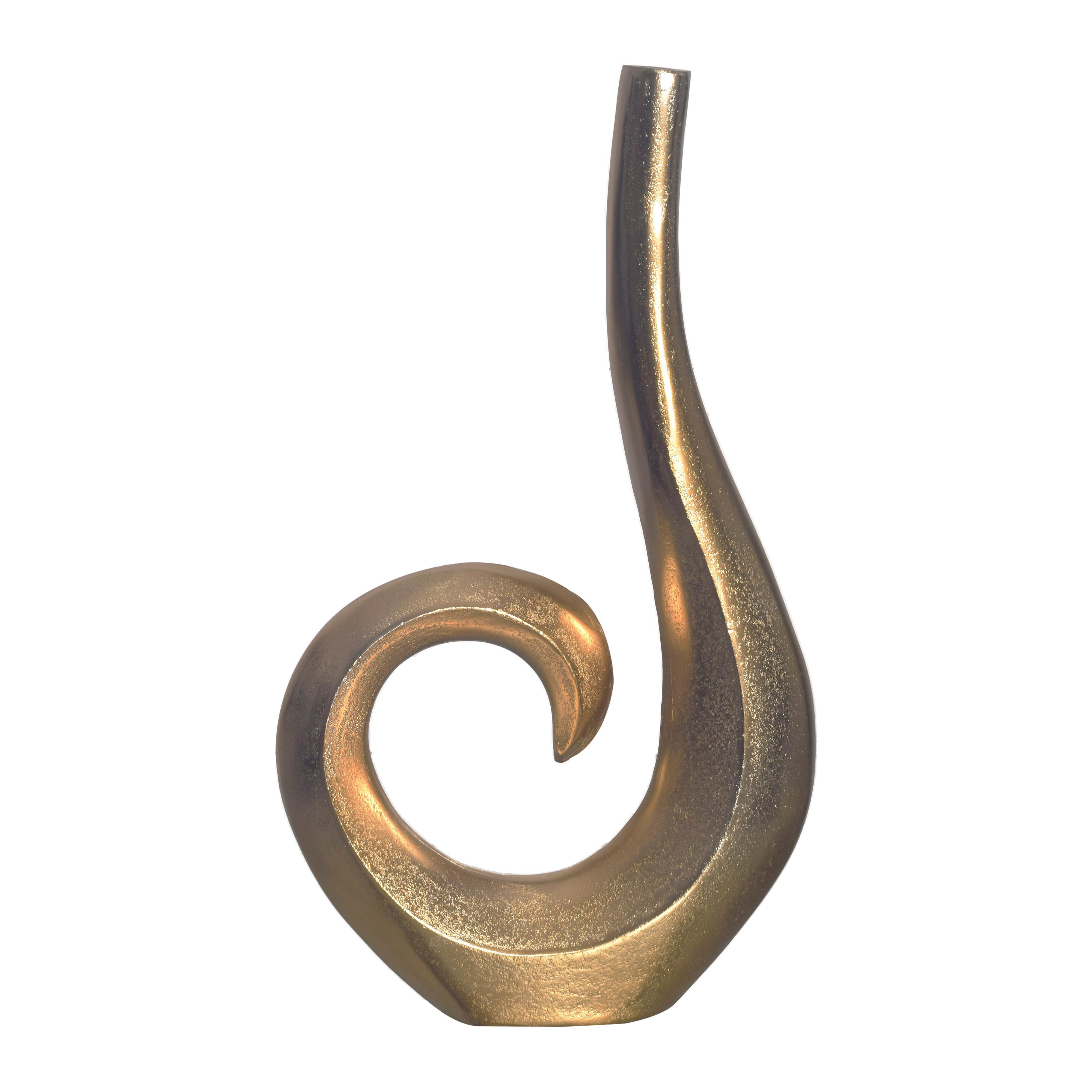 DEKOVASE DEKOVASE SPIRALE GOLD - Goldfarben, Design, Metall (26/47/8cm) - Livetastic