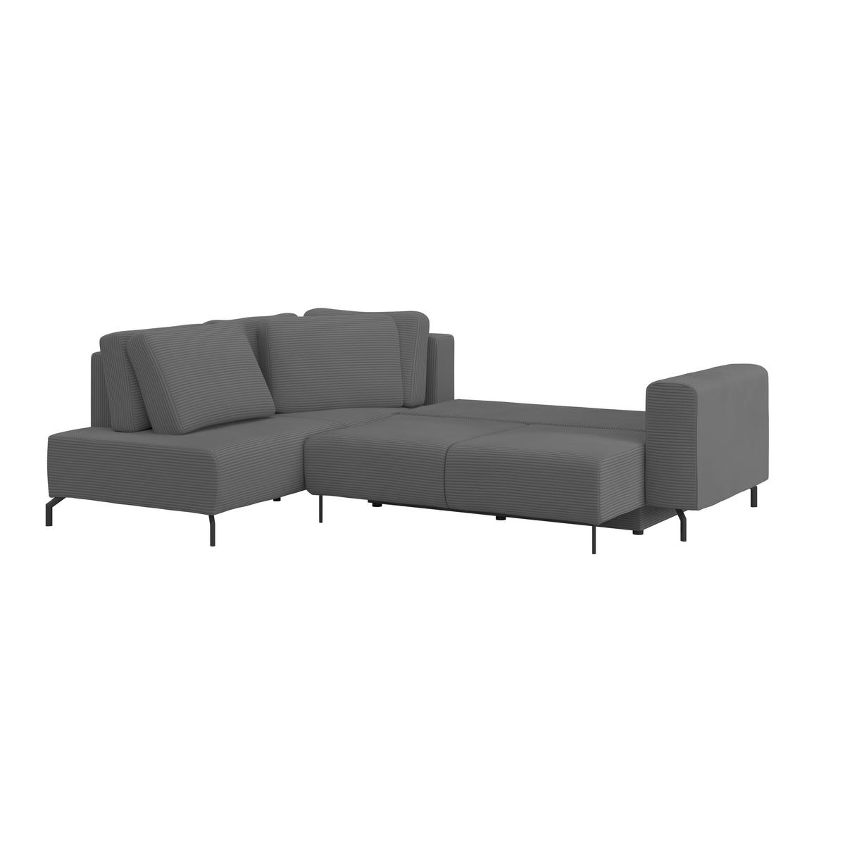 Kutna Garnitura Veni - tamno siva/crna, Moderno, tekstil (210/272cm) - Modern Living