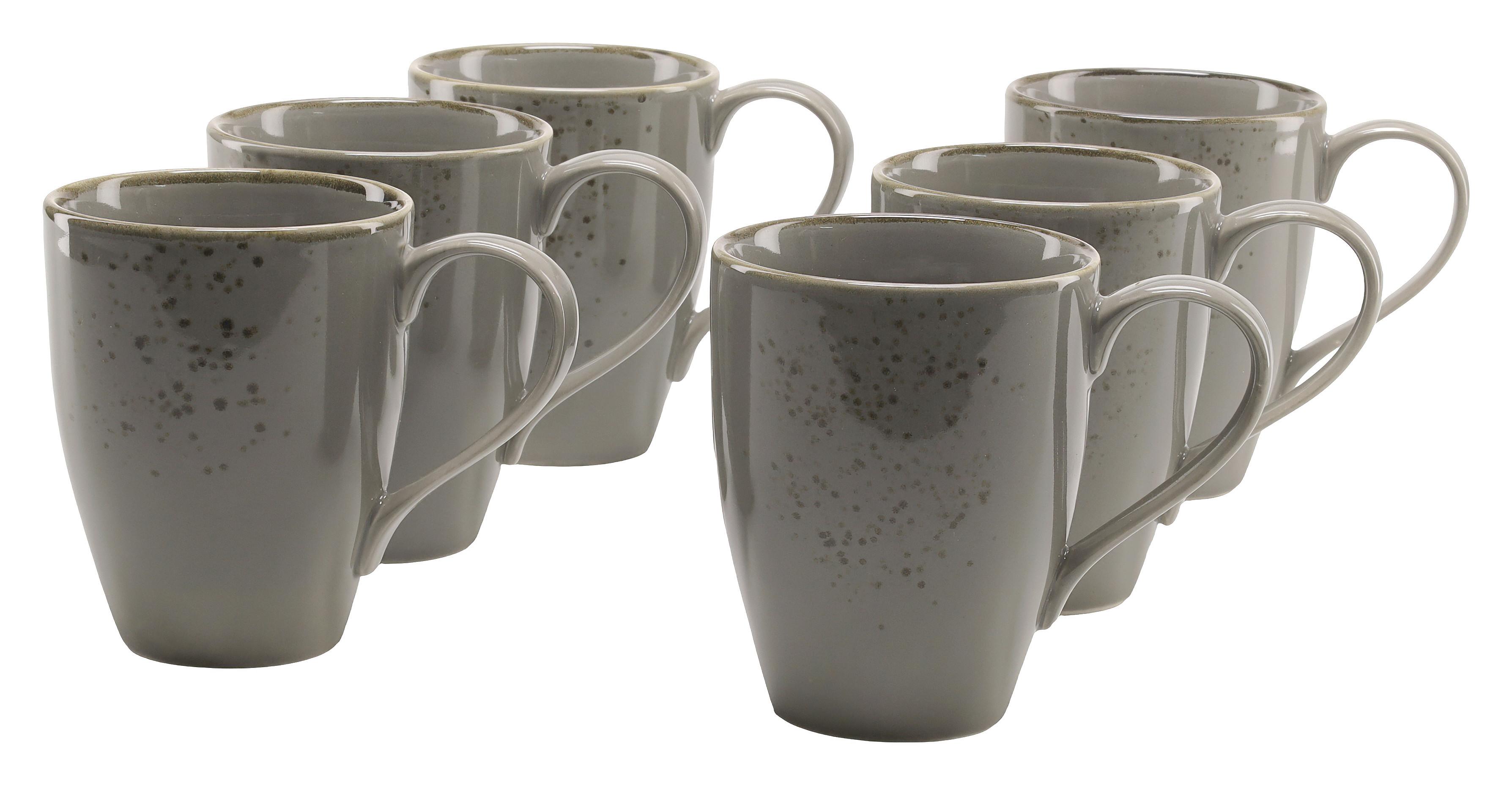 Set Skodelic Stone, 6-Delni - siva, Trend, keramika (300ml) - Creatable