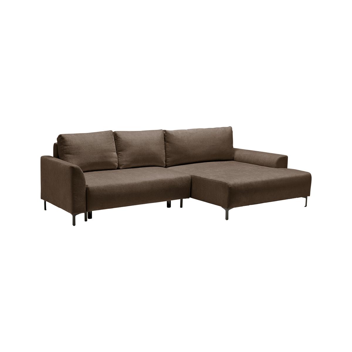 Ecksofa Integra Fango - Fango/Schwarz, Textil/Metall (294/81-93/170cm) - Mömax