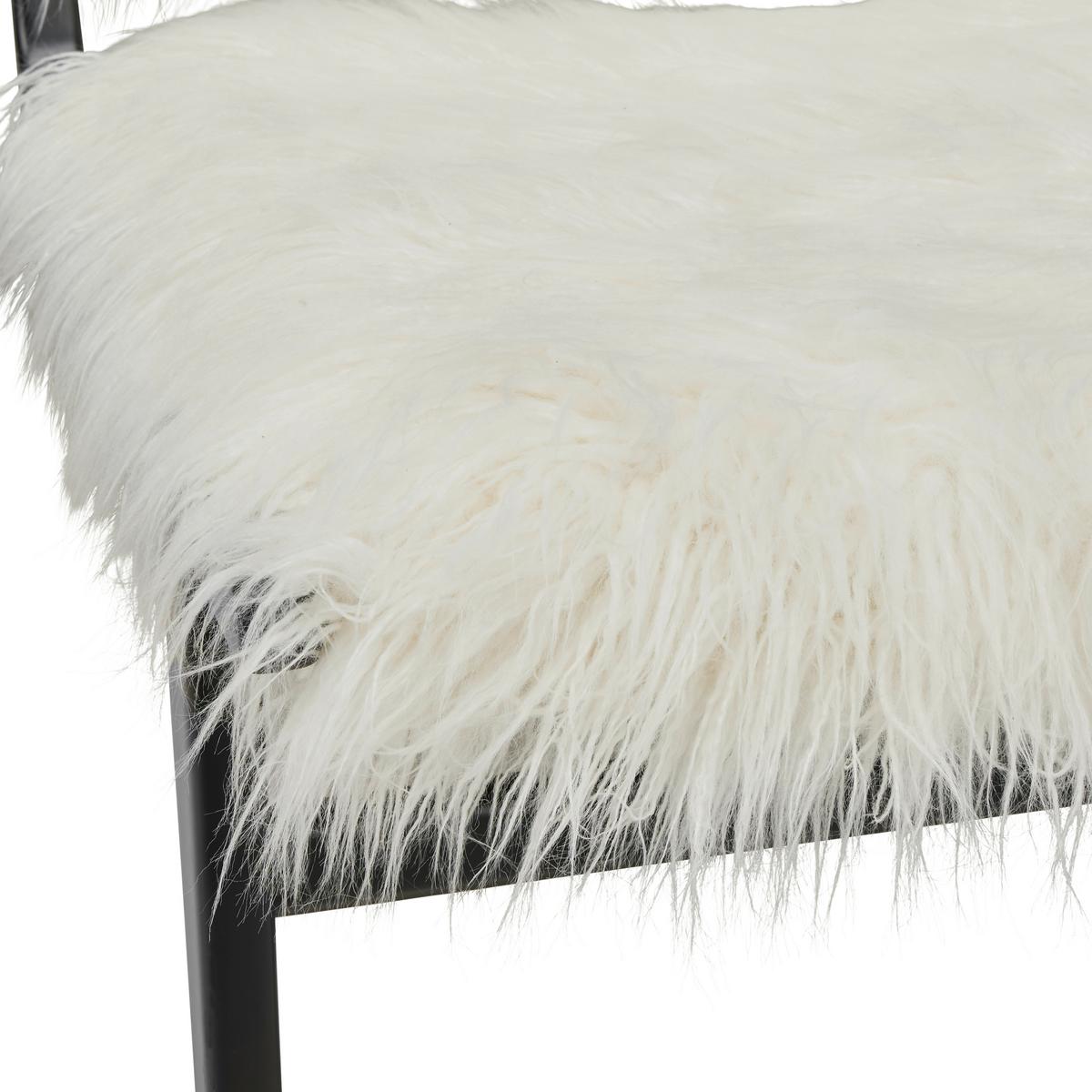 Armlehnstuhl in Schwarz/Weiss - Weiss/Schwarz, Lifestyle, Holz (64/72/76,5cm) - Zandiara