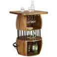 Bar in Naturfarben Massiv - Naturfarben, ROMANTIK / LANDHAUS, Holz/Metall (70/100/70cm) - Zandiara Bar in Naturfarben Massiv - Naturfarben, ROMANTIK / LANDHAUS, Holz/Metall (70/100/70cm) - Zandiara