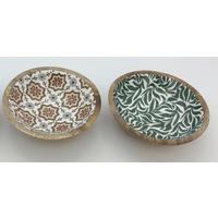 Castron pentru salată Zahra, cca. 410ml - maro/alb, Modern, plastic/lemn (19/7cm)