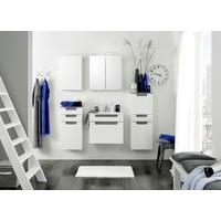 Badezimmer in Weiss/ Eichefarbe 'Siena' - Weiß/Silbereichenfarben, MODERN, Holzwerkstoff/Stein (60cm) - Held