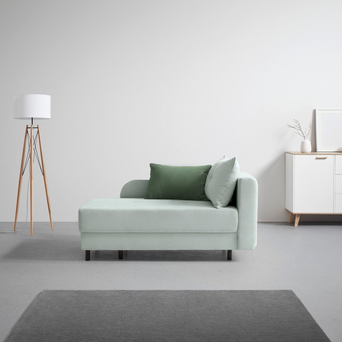 Liege Nova Grau - Schwarz/Grau, MODERN, Holz/Textil (145/62/85cm) - Mömax