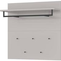 Garderobenpaneel GW-Bastia in Grau - Grau, MODERN, Holzwerkstoff (96/95/30cm) - Premium Living
