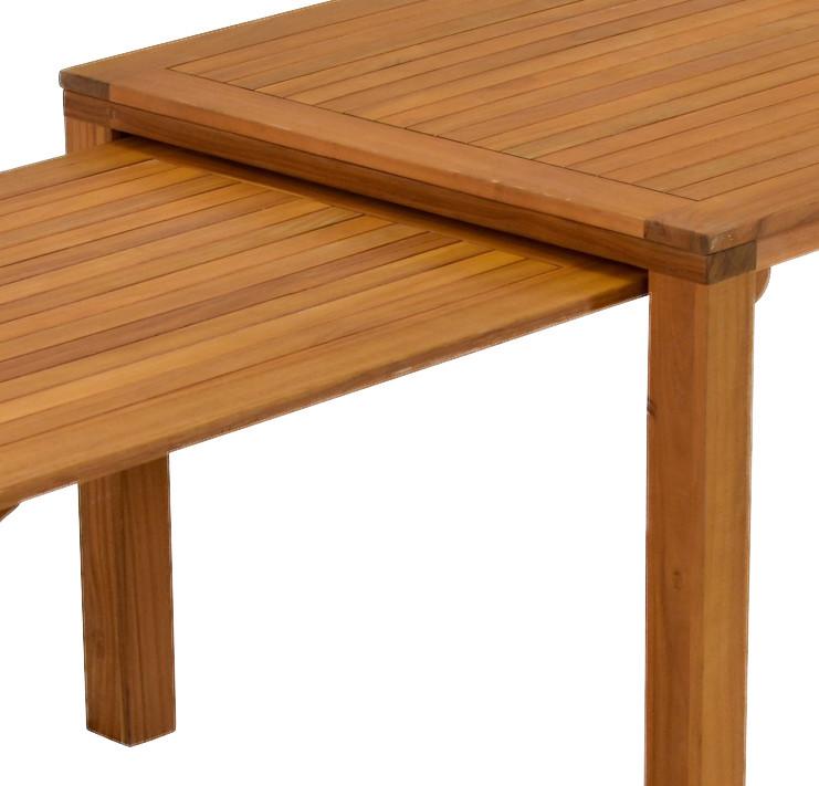 Gartentisch Flex Braun Akazie ausziehbar ca. 90x76x185cm - Braun, KONVENTIONELL, Holz (185/90/76cm) - Gardenson