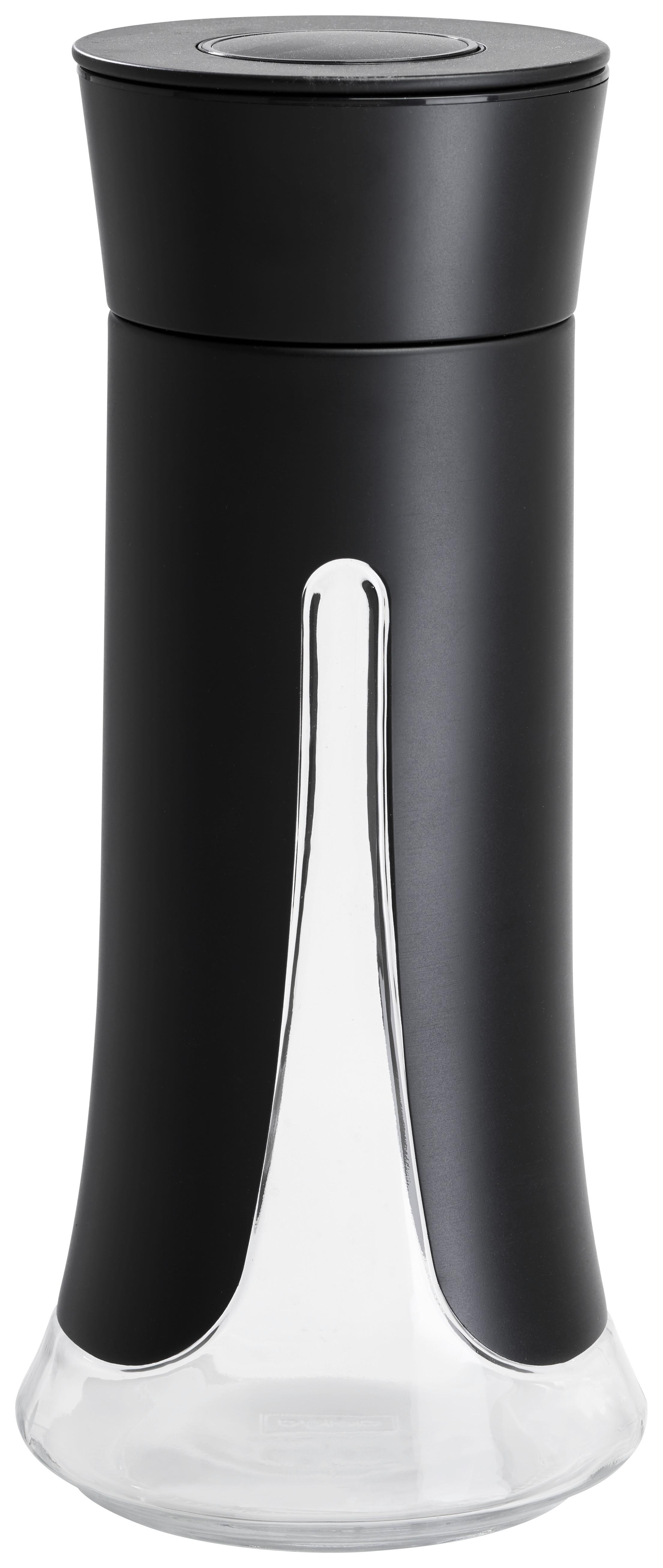 Posoda Za Shranjevanje Aurelius - L - črna/prozorno, Moderno, kovina/umetna masa - Premium Living