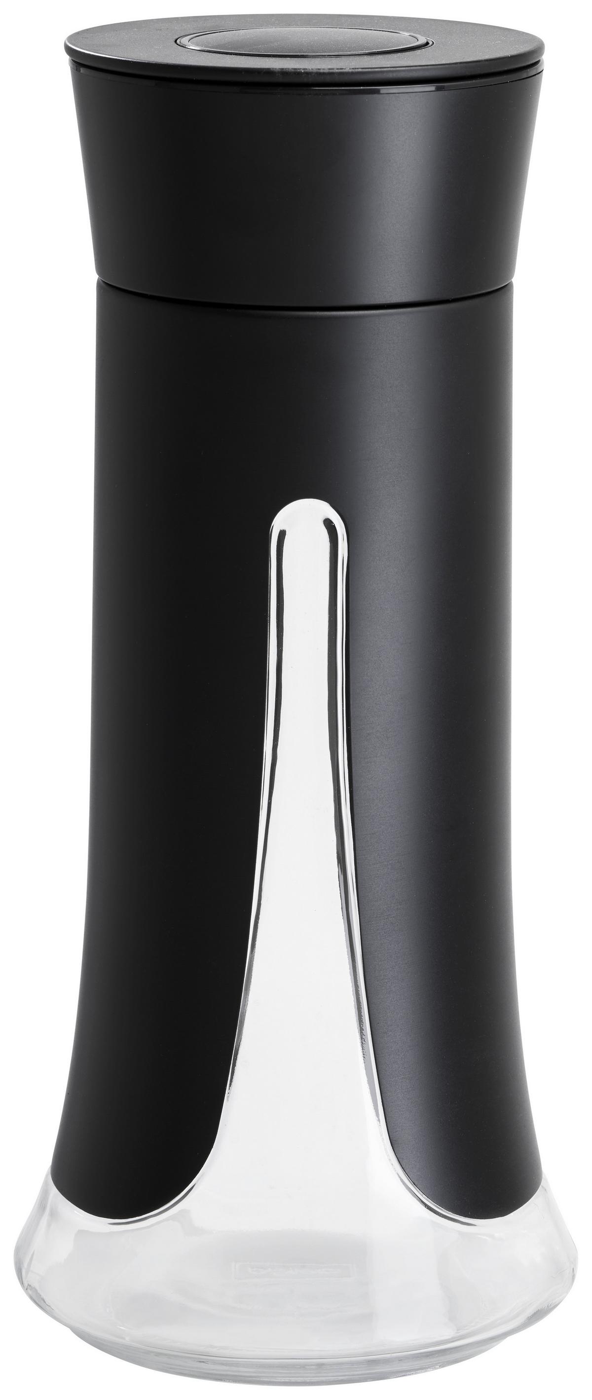 Vorratsdose Aurelius in Klar/Schwarz - Klar/Schwarz, Modern, Glas/Kunststoff - Premium Living