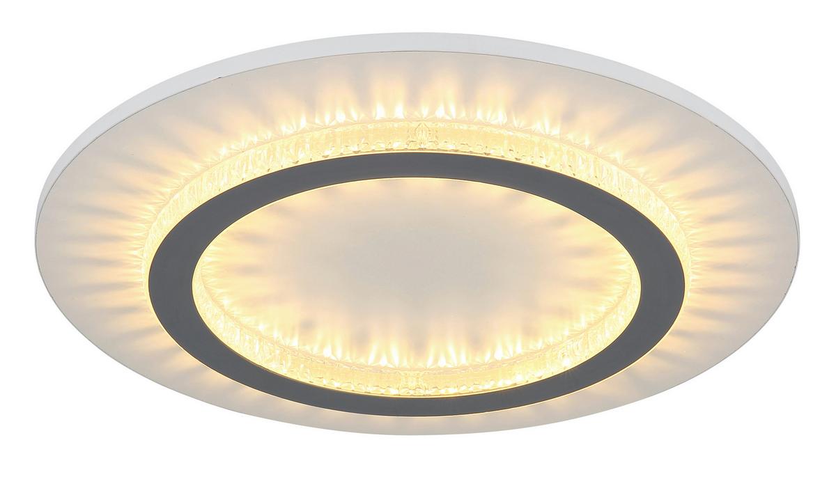 Plafonieră cu LED Jayden - gri deschis/alb, Design, plastic/metal (35/5,5cm) - Globo