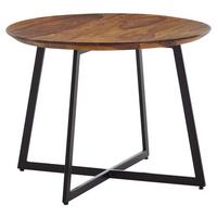 Klubska Miza Wohnling - črna/barve indijskega rožnega lesa, Moderno, kovina/les (60/60/45cm) - MID.YOU