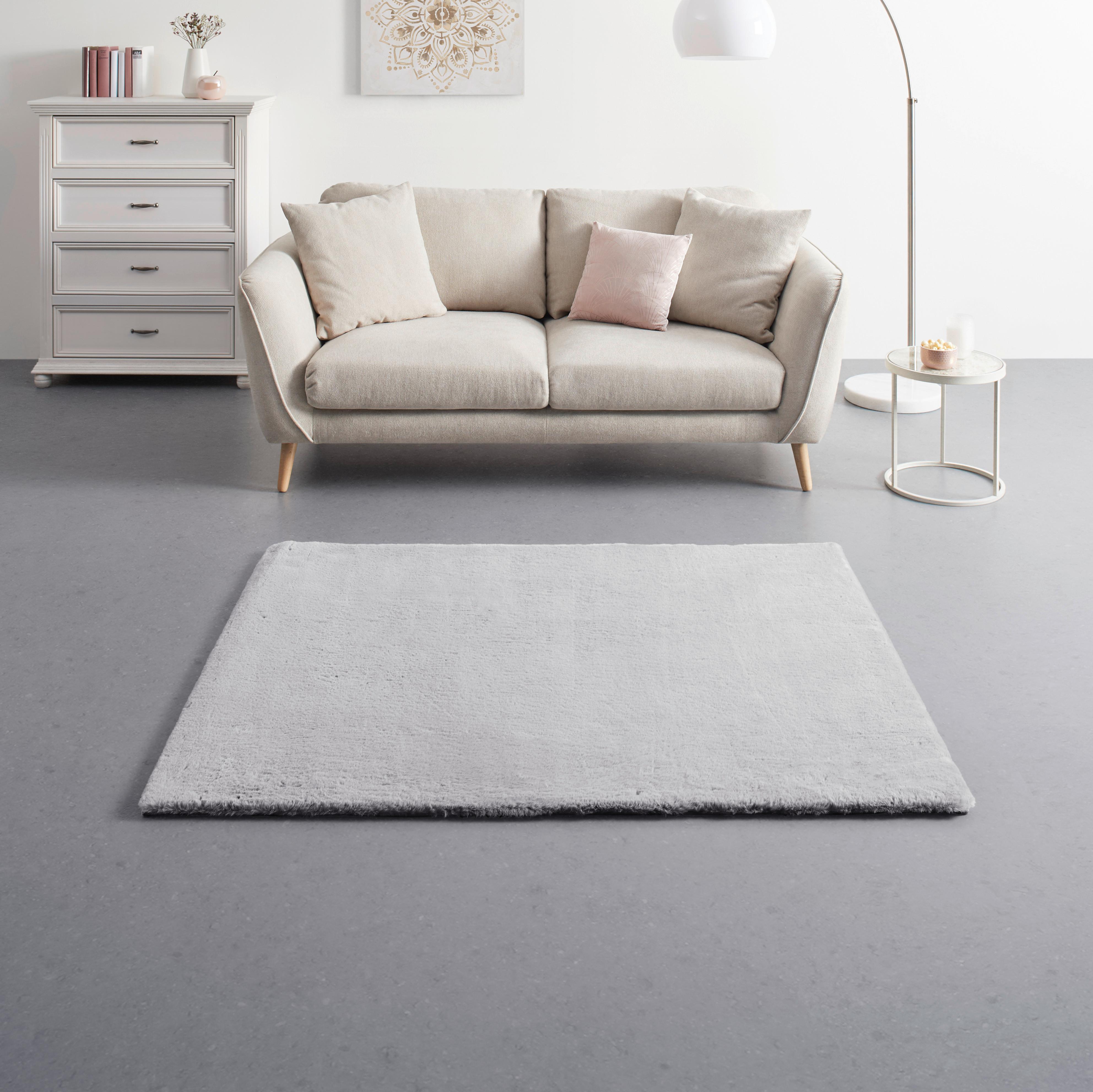 Kunstfell Caroline 4 Hellgrau ca. 200x290cm - Hellgrau, MODERN, Textil (200/290cm) - Mömax