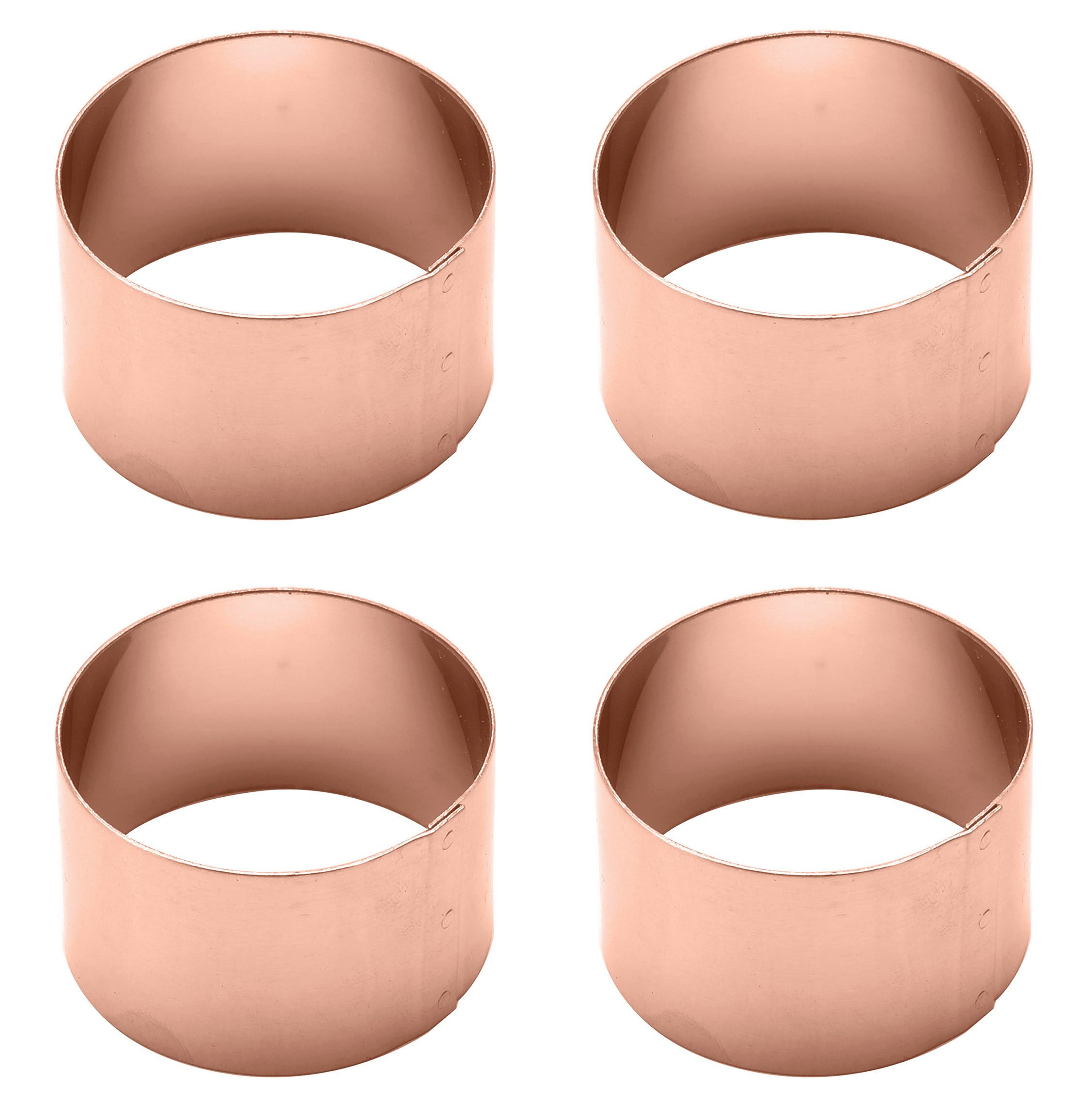 Set Obročkov Za Serviete Echtwerk, Barva Bakra, 4-Delni - barve bakra, Basics, kovina (4/2,5cm) - Echtwerk