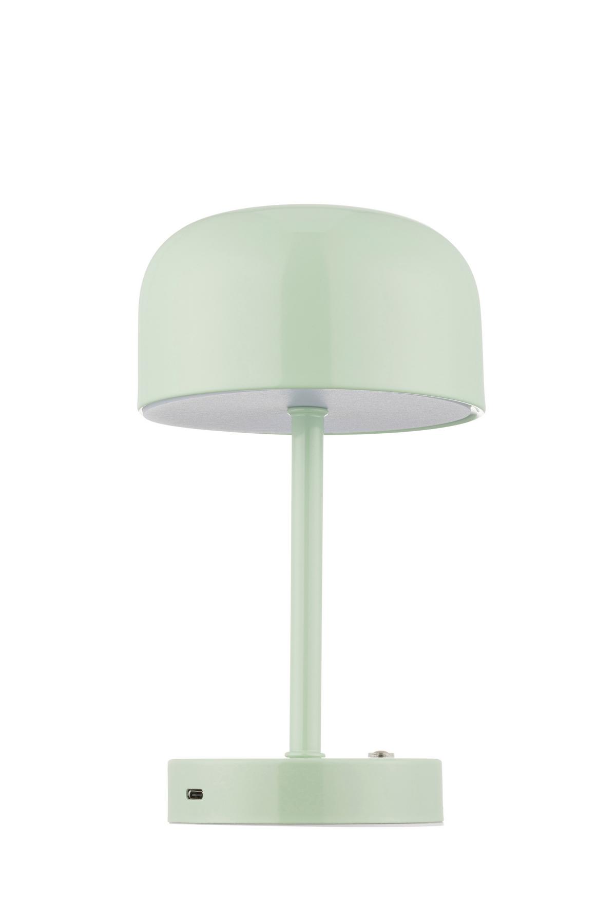 Stolna Punjiva Svjetiljka Softi - svijetlo zelena/siva, Moderno, metal/plastika (10/22,5/12,5cm) - Mömax