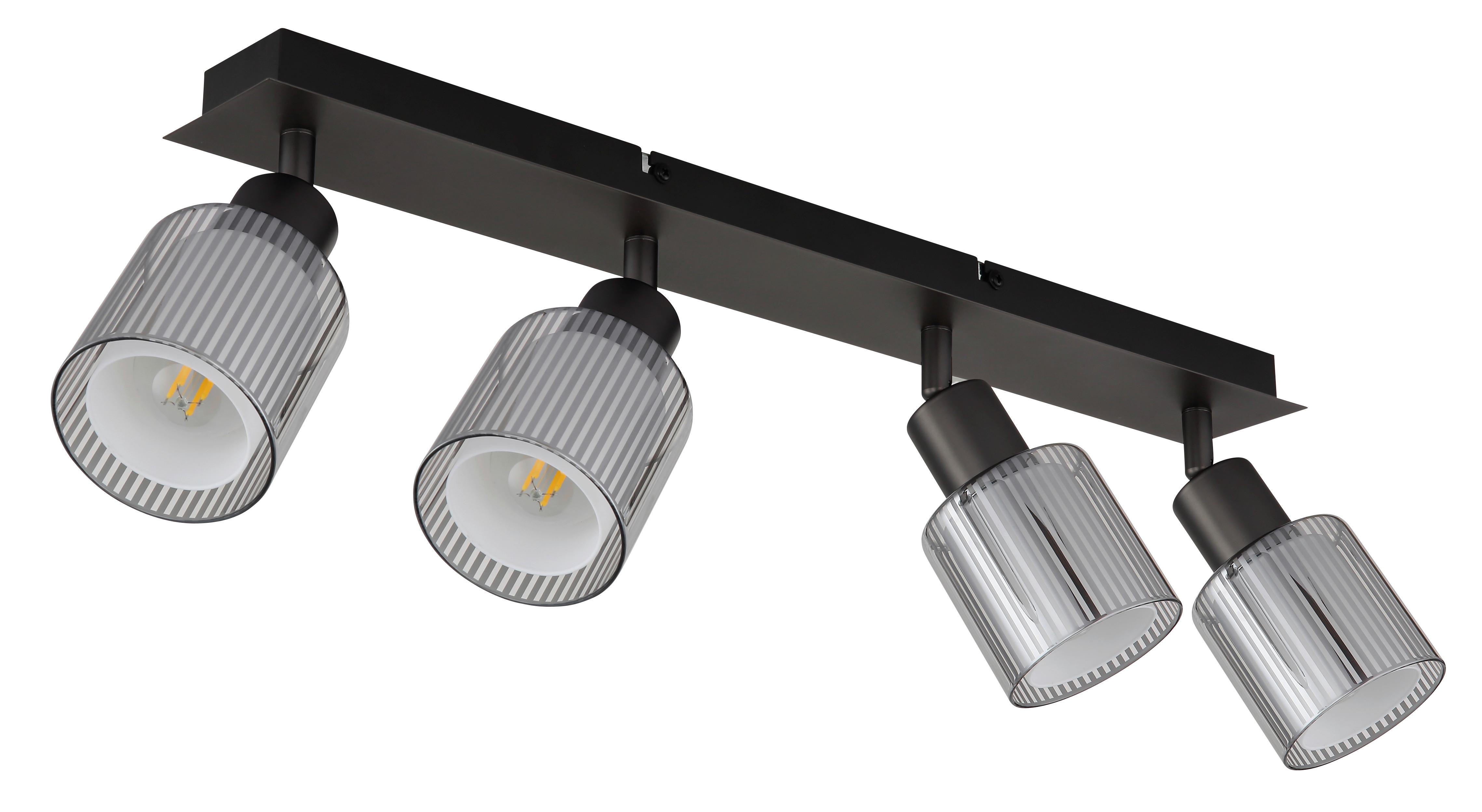 Proiector Villegas - alb/negru cromat, Basics, sticlă/metal (56/8/18,6cm) - Globo