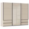 Schwebetürenschrank Elara Champagner Glas - Champagner, KONVENTIONELL, Holzwerkstoff/Metall (271/210/62cm) - Premium Living