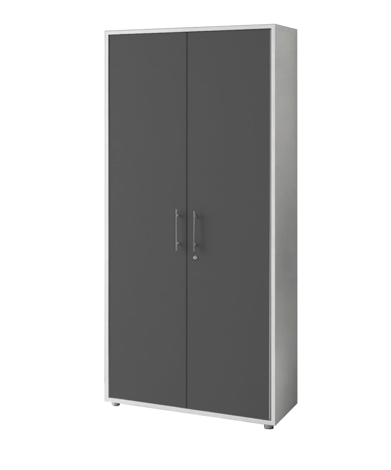 AKTENSCHRANK OFFICE EDITION - Anthrazit/Weiß, MODERN, Holzwerkstoff (84,4/185,6/33cm) - MID.YOU