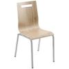 Besucherstuhl "My Life", eichefarbe - Eichefarben/Silberfarben, Basics, Holz/Metall (48/87/55cm) - MID.YOU