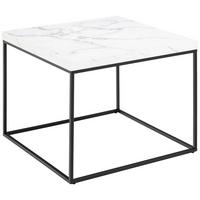 STOLIK KAWOWY BAROSSA - biały/czarny, Design, materiał drewnopochodny/metal (60/60/45cm) - Livetastic