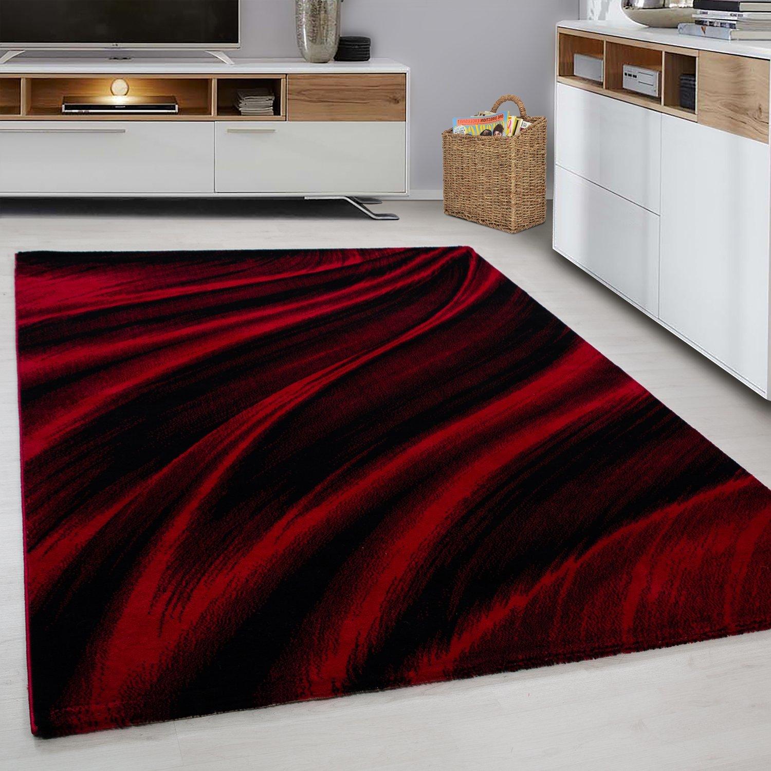 Webteppich Miami Rot ca. 80x150cm - Rot, Trend, Textil (80/150cm)