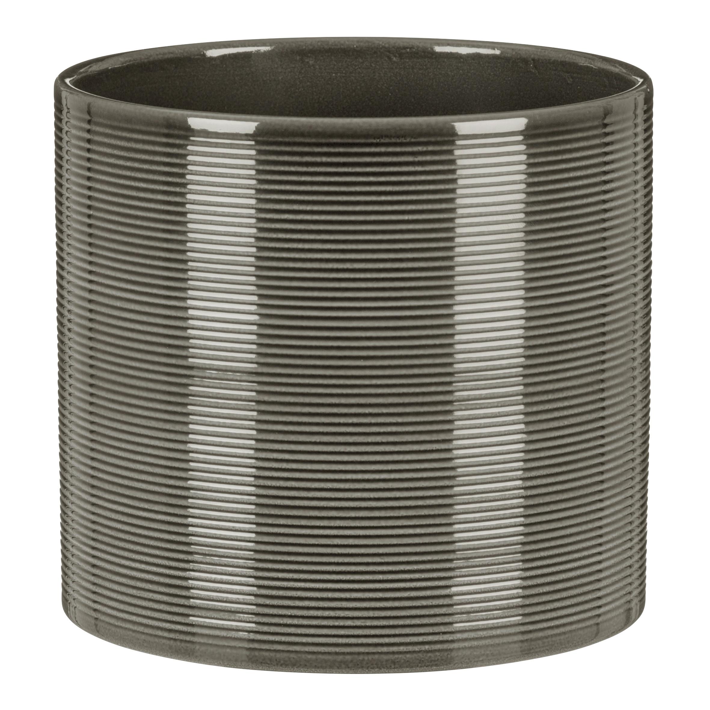 Kaspó Glass Grey Átm./ma.: Kb. 16/15cm - szürke, kerámia (16/15cm)