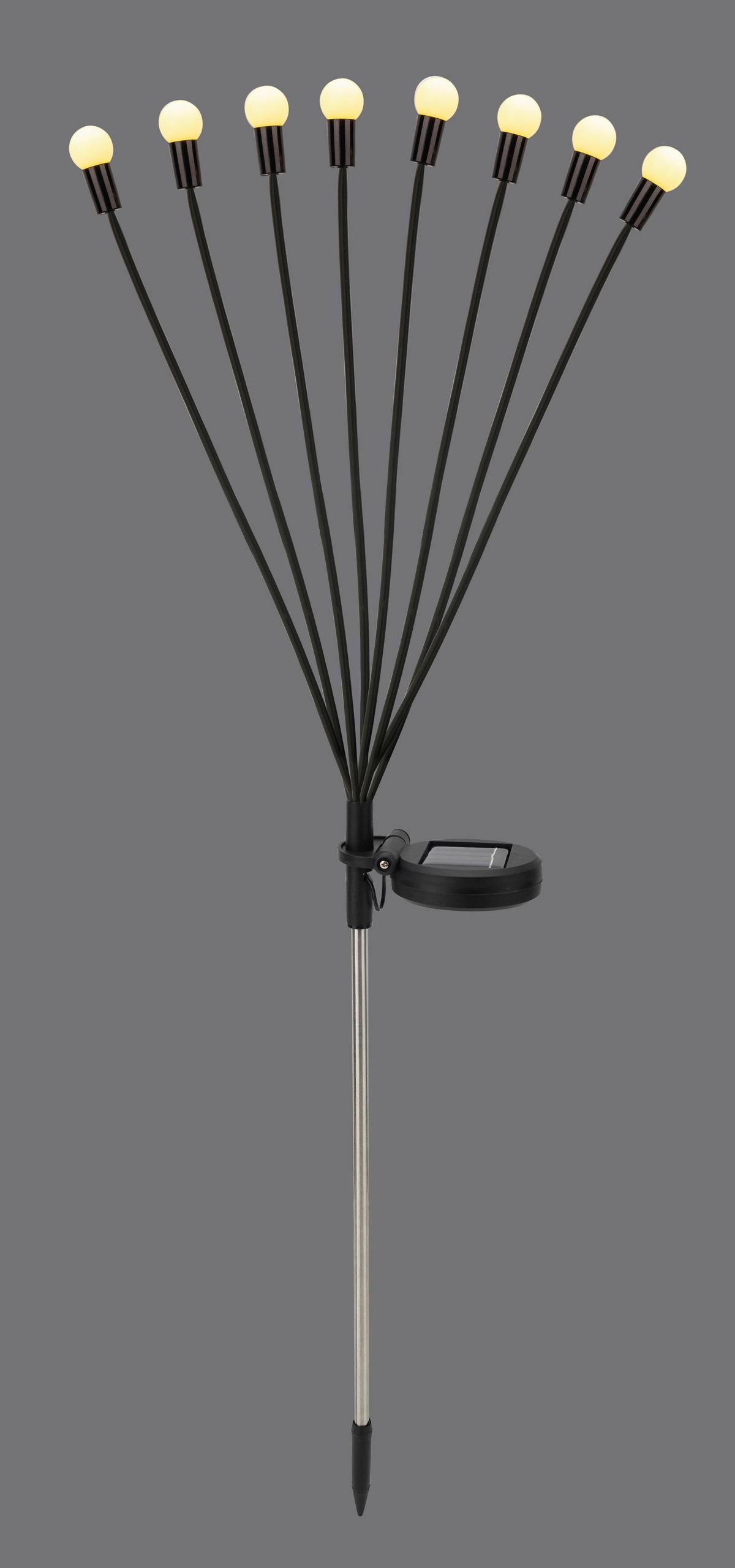 LAMPA SOLARNA FLY - czarny/biały, Trend, tworzywo sztuczne/metal (65cm) - Ambia Garden