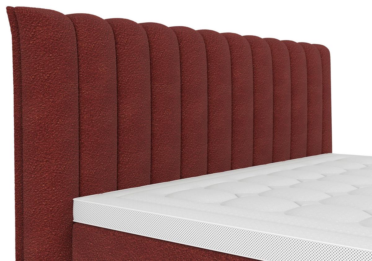 PAT BOXSPRING LINA - roșu, Konventionell, plastic/lemn (200/200cm) - Premium Living