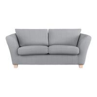 2-Sitzer-Sofa Devado Hellgrau Cord - Hellgrau/Naturfarben, Holz/Textil (190/70-85/95cm) - Mömax