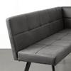 HÖRNBÄNK COOPER - grå/svart, Modern, metall/textil (150/85/190cm) - Mömax