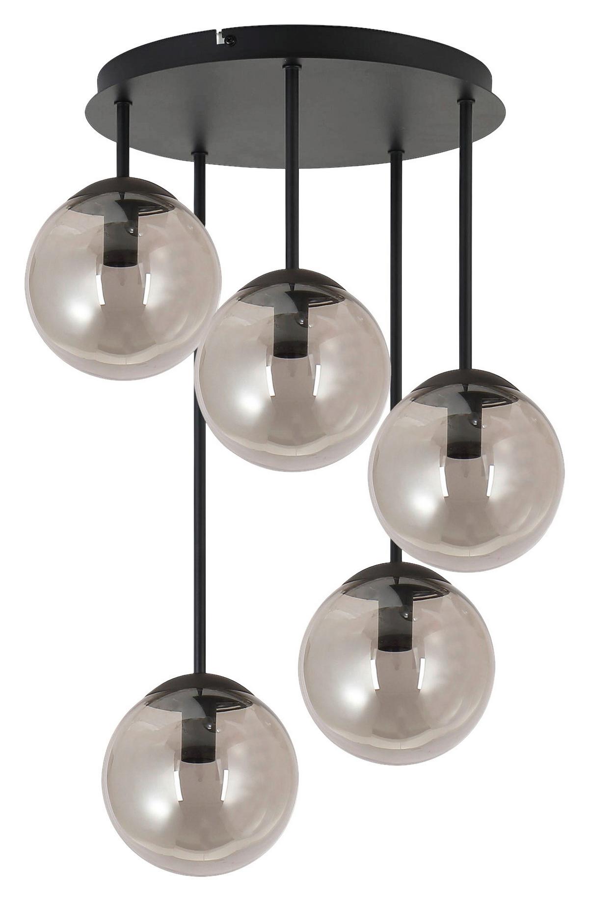 LAMPA WISZĄCA MEIKE - czarny, Trend, metal/szkło (42/59,5cm) - Novel