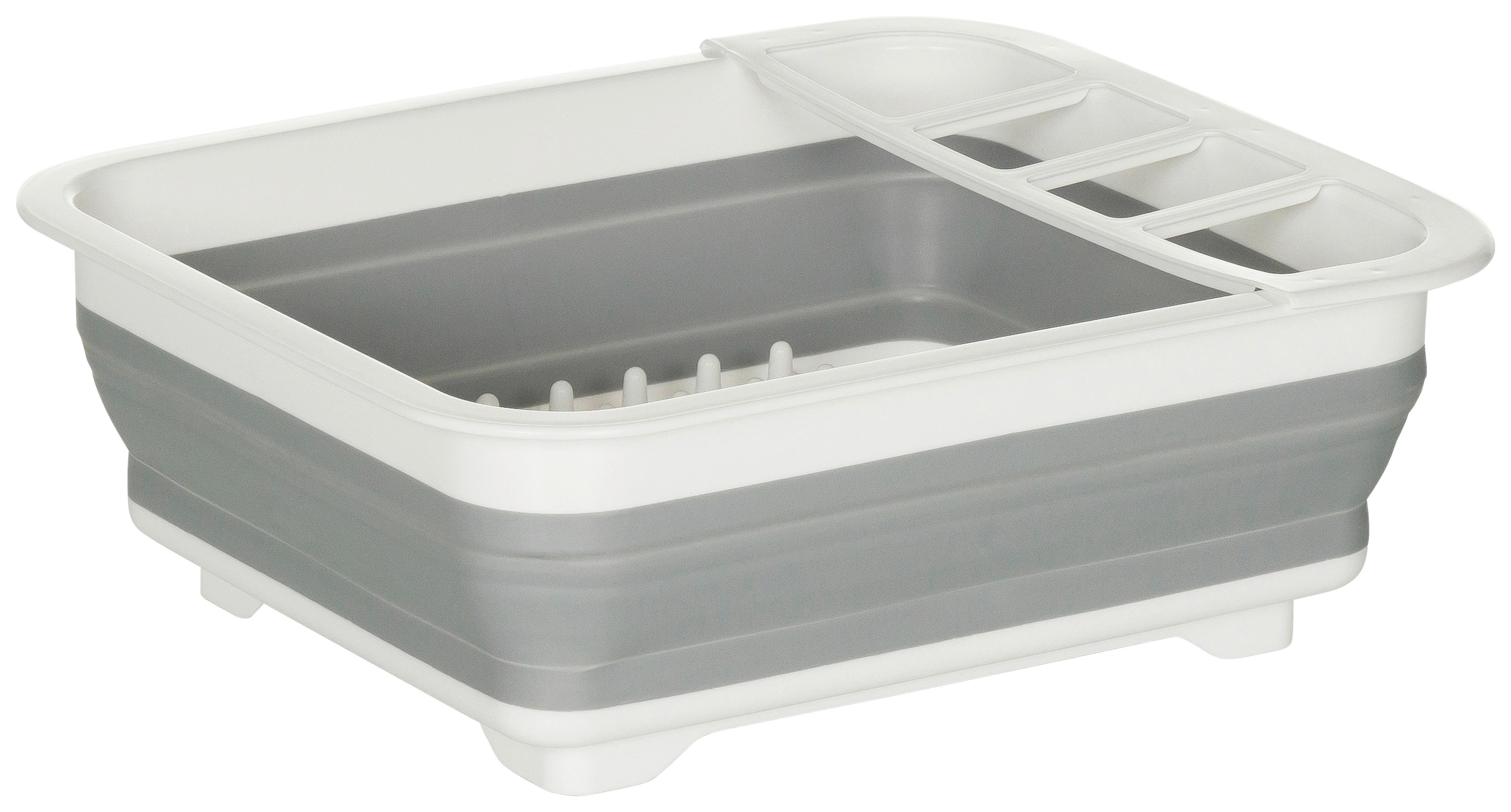 Odcejalnik Za Posodo Clean, Siva, Bela - siva/bela, Basics, umetna masa (36,5/13/31,5cm) - MID.YOU