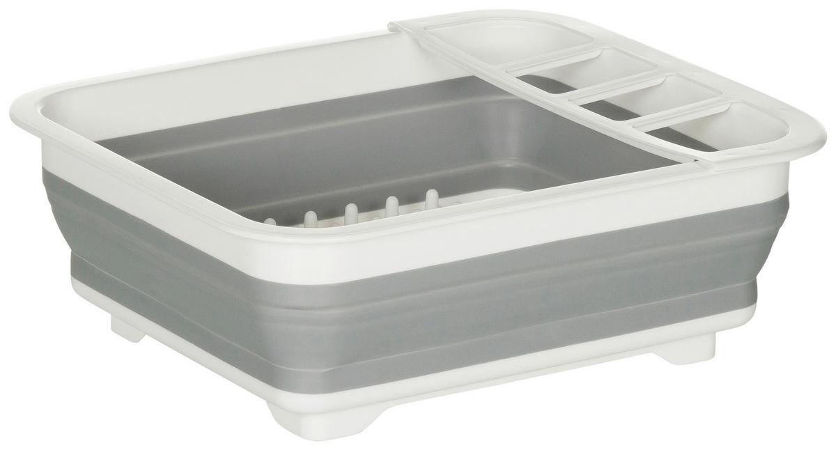 Odcejalnik Za Posodo Clean, Siva, Bela - siva/bela, Basics, umetna masa (36,5/13/31,5cm) - MID.YOU