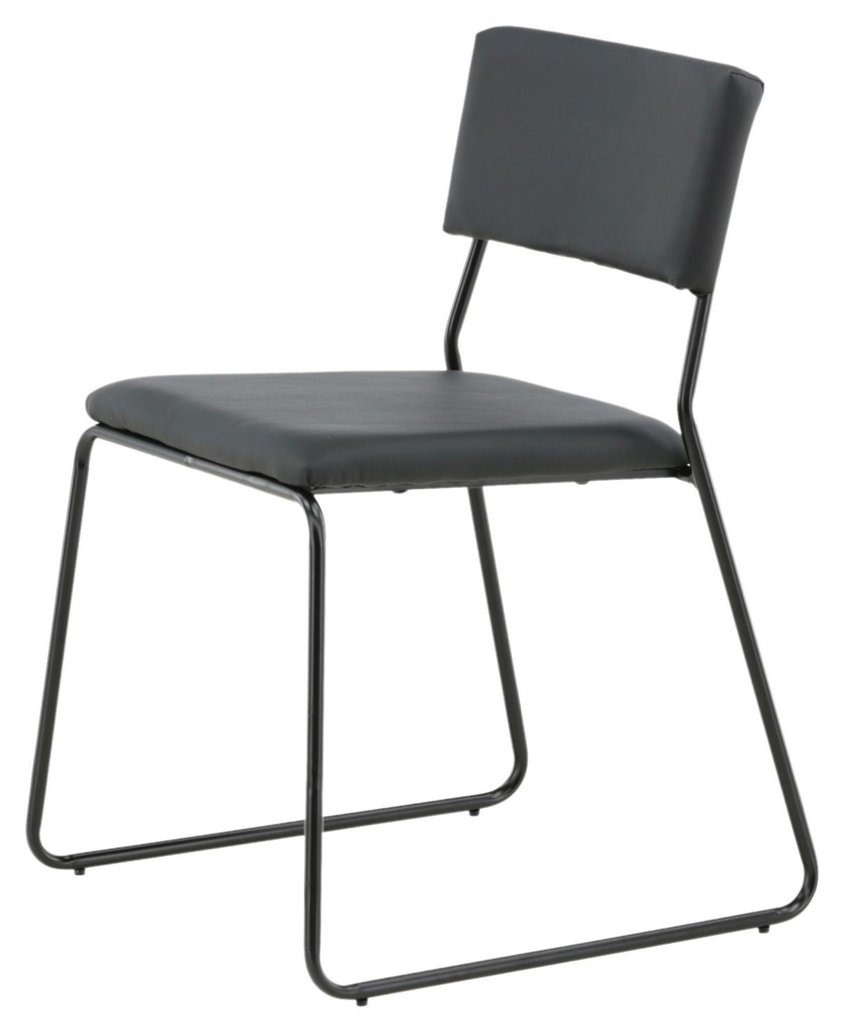 STUHL-SET KENTH - Schwarz, Design, Textil/Metall (40/76/52cm) - Livetastic