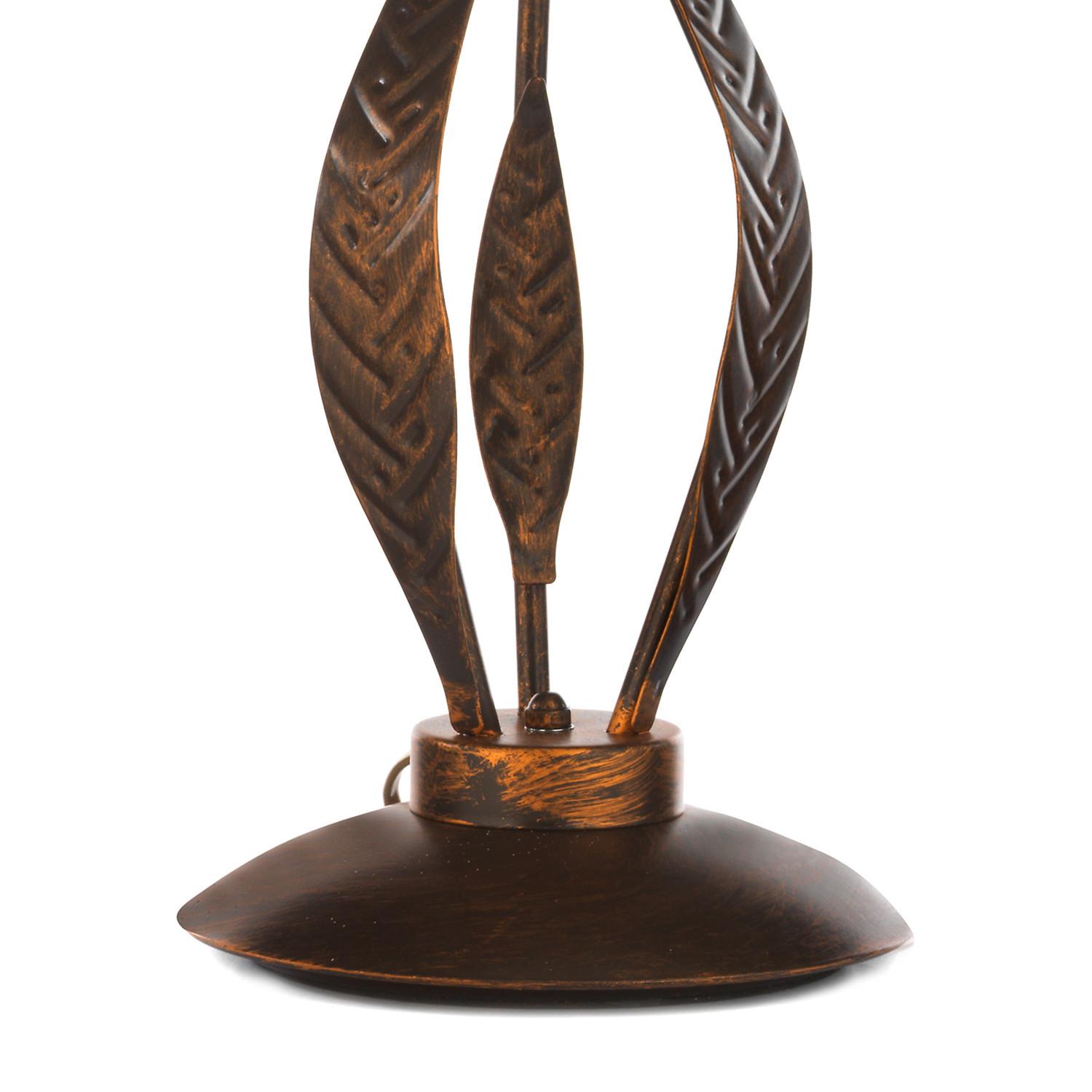 Tischleuchte Alga Bronzefarben max. 6 Watt - Bronzefarben, KONVENTIONELL, Glas/Metall (48/48/61cm)