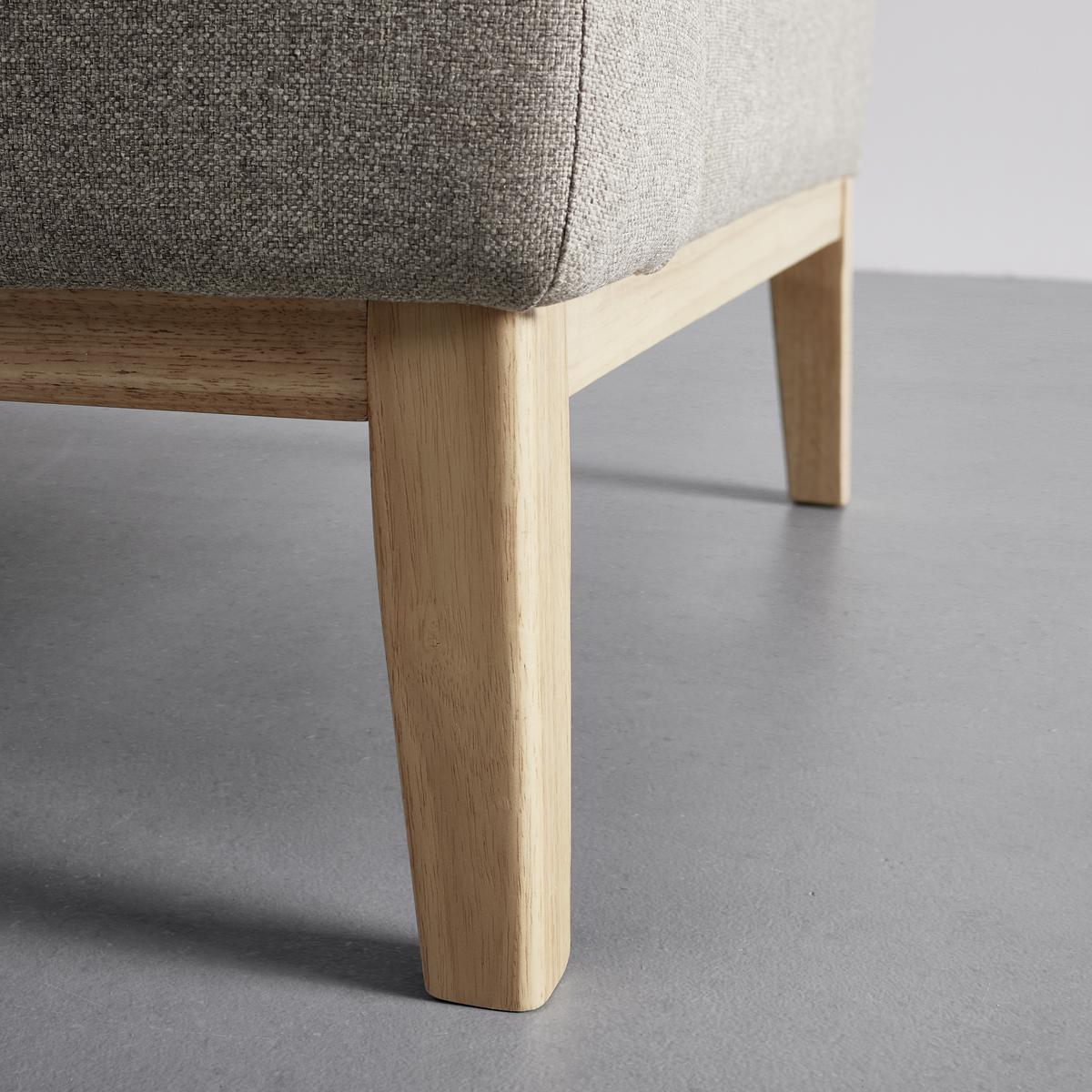 Bigsofa Mina Beige Velours - Beige/Naturfarben, MODERN, Holz/Textil (190/78/81cm) - Bessagi Home