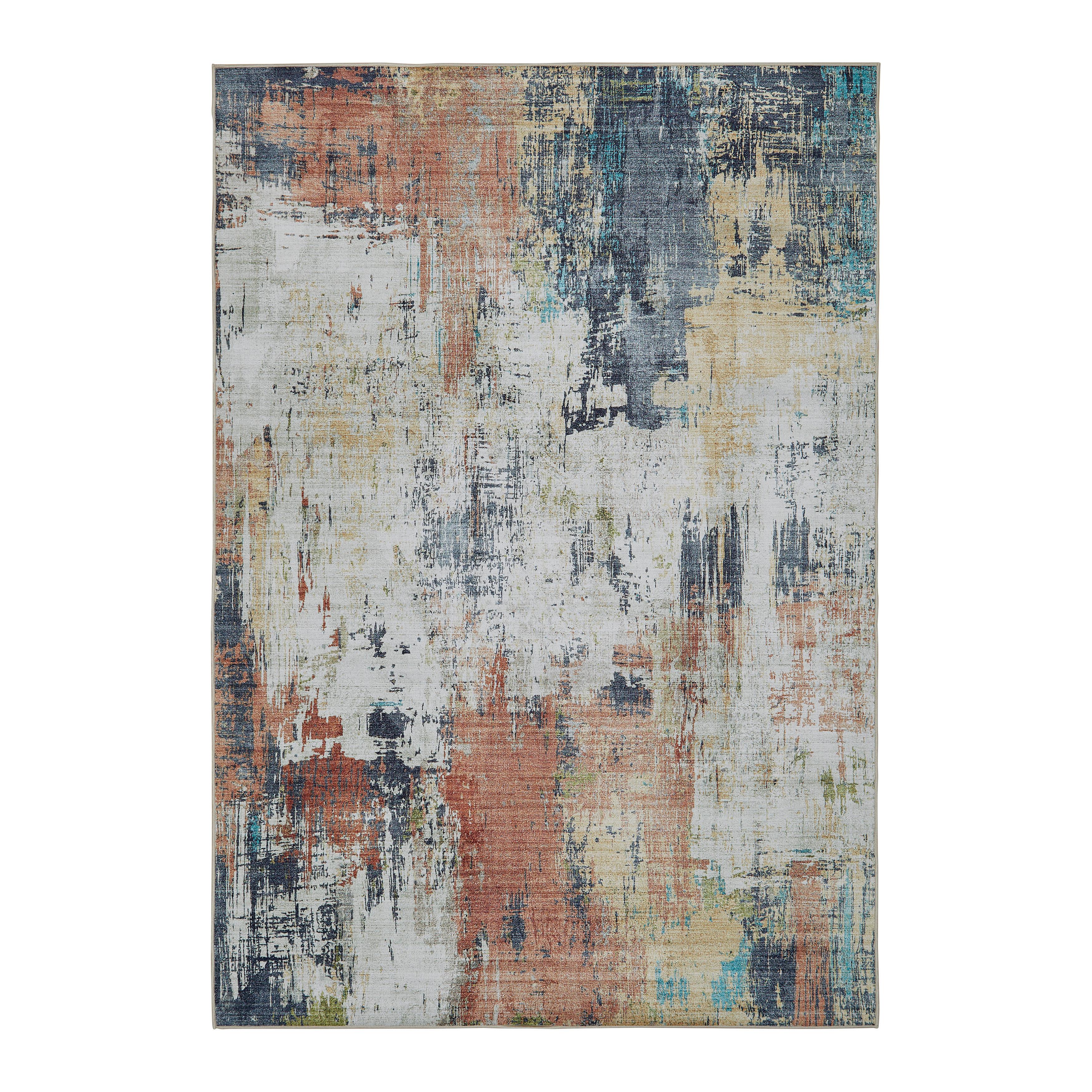 FLATVÄVD MATTA BRUCE 2 - ljusgrön/terrakotta, Modern, plast (130/190cm) - Mömax