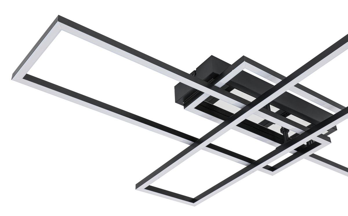 LAMPA SUFITOWA ELISE - czarny/kolor chromowy, Trend, tworzywo sztuczne/metal (82,5/55/8cm) - Novel