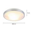 TAKLAMPA WINFRIED - vit/aluminiumfärg, Modern, metall/plast (30/9cm) - Mömax