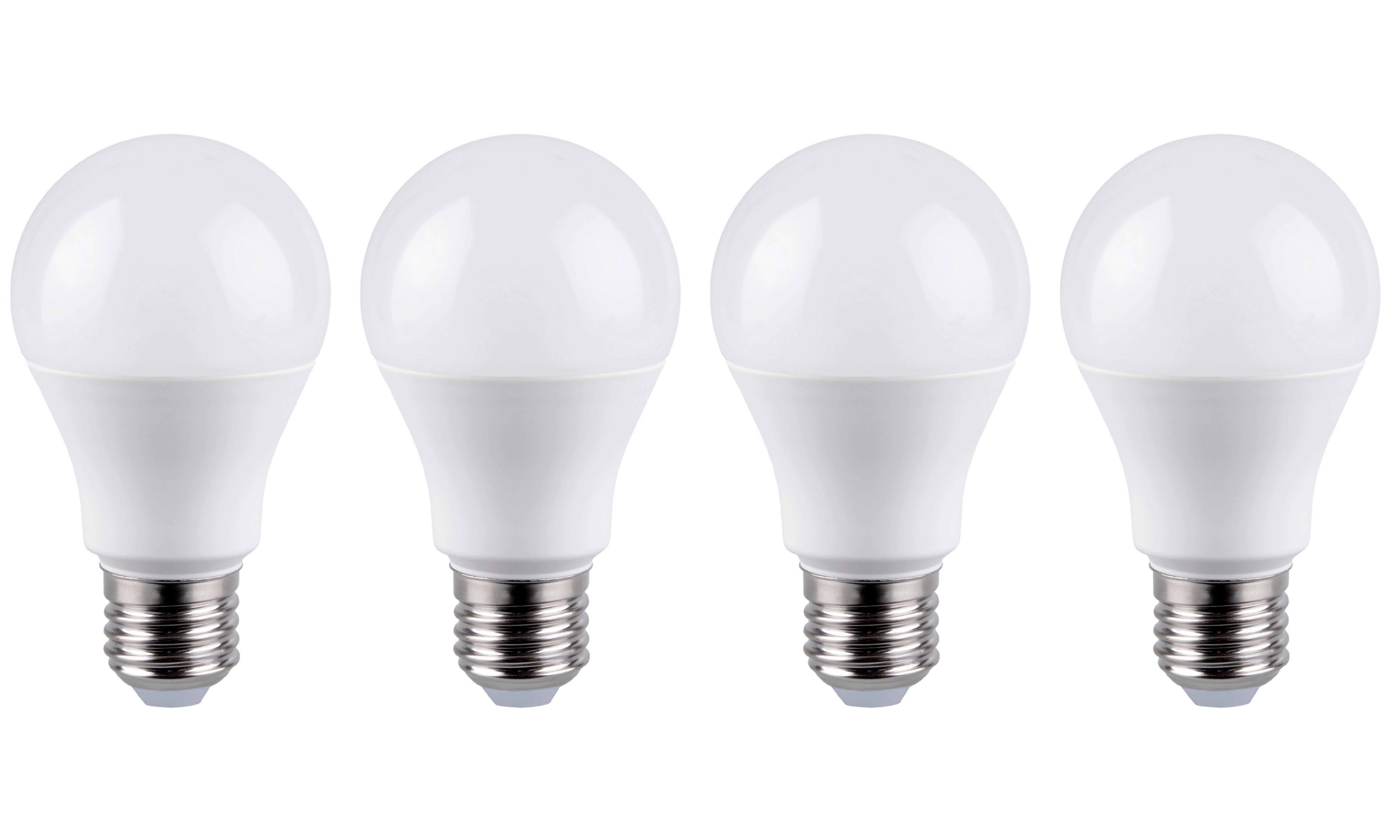 LED-Leuchtmittel Multi max. 9 Watt, 4 Stück - Weiß, Kunststoff (6/10,8cm) - Modern Living
