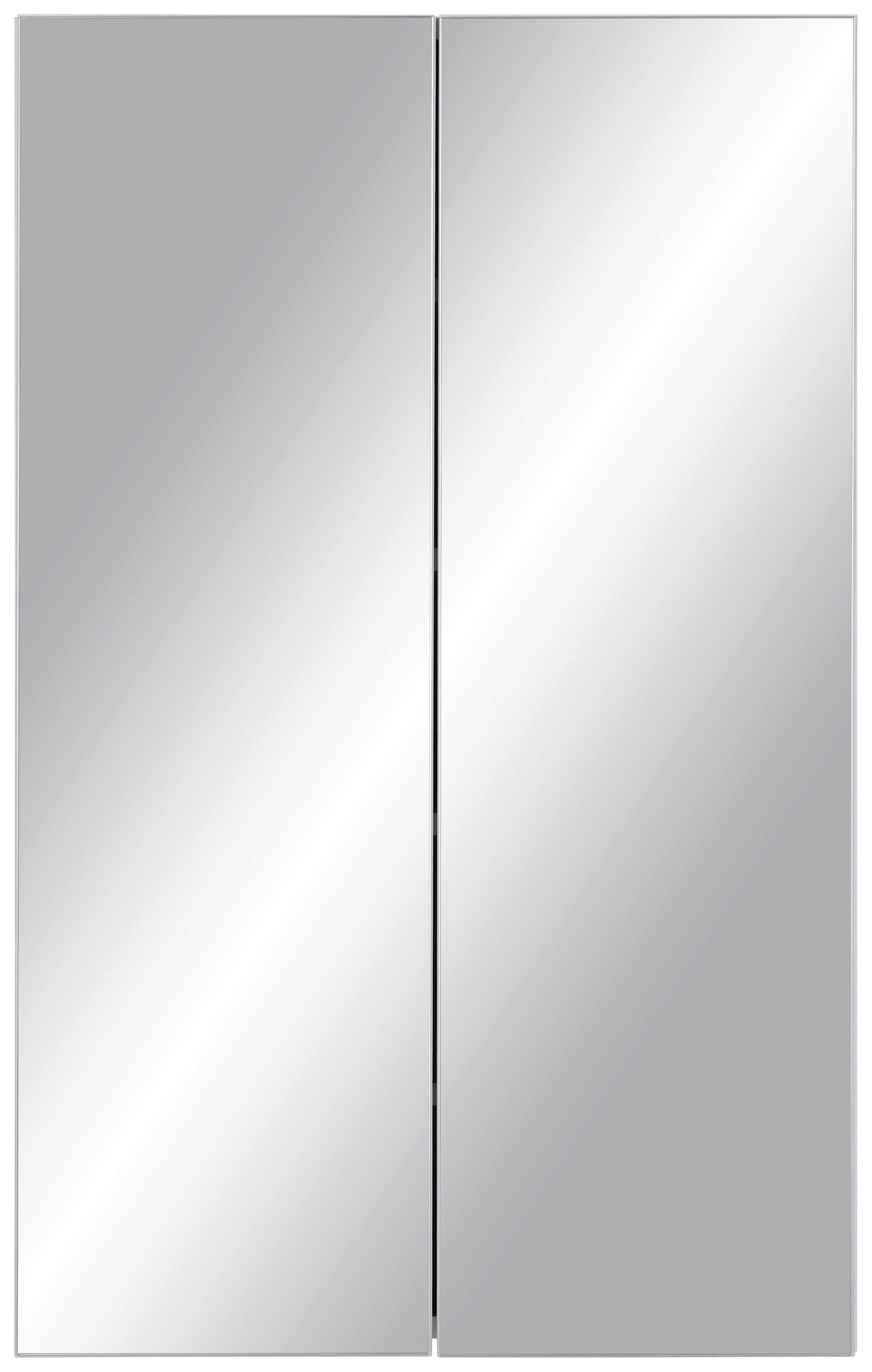 Tükrös Szekrény Luna - fehér, Modern, faalapú anyag/Üveg (60/95/15cm) - Best Price