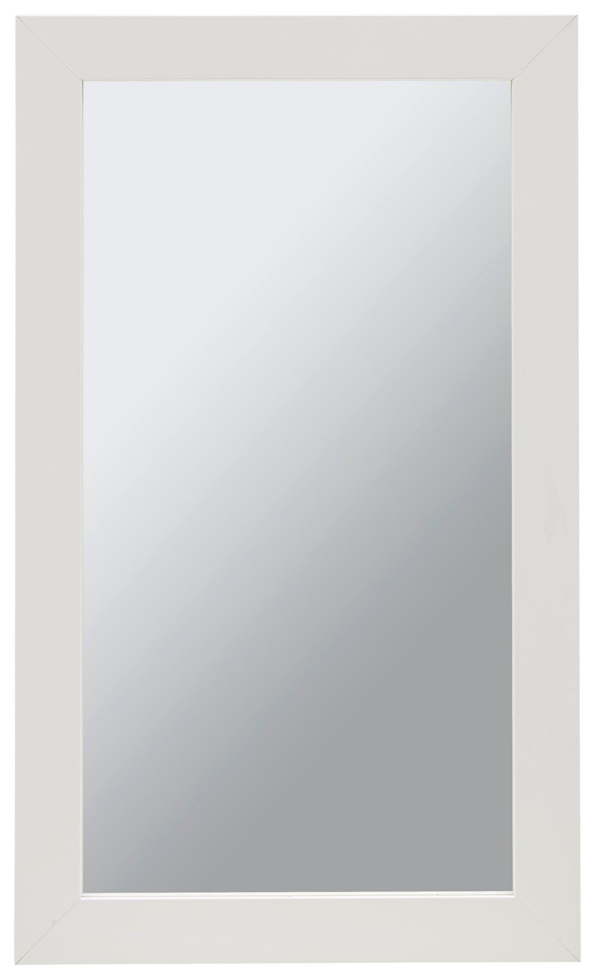 LUSTRO ŚCIENNE WHITE SHINE -SB- - biały, Modern, materiał drewnopochodny/szkło (30/50cm) - Mömax