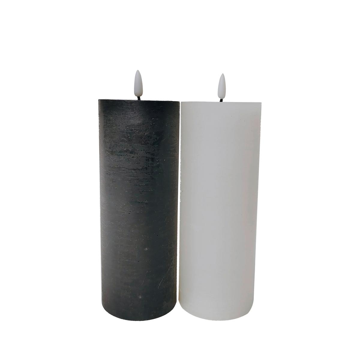 Kerze mit LED Mandy in Weiss - Weiss (7,5/17,5cm) - Premium Living