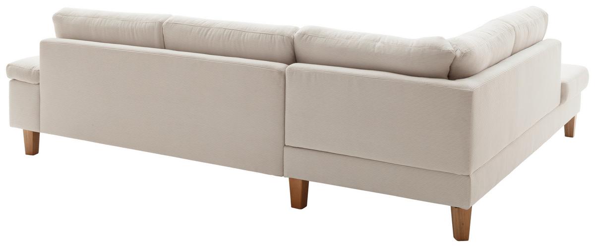 Wohnlandschaft Corvara 2.0 - Weiss/Eichefarben, Konventionell, Holz/Holzwerkstoff (220/86/286cm) - Premium Living