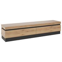 Tv Komoda Corte - siva/boje hrasta, Trend, drvni materijal/plastika (201,2/43,5/45cm) - Modern Living